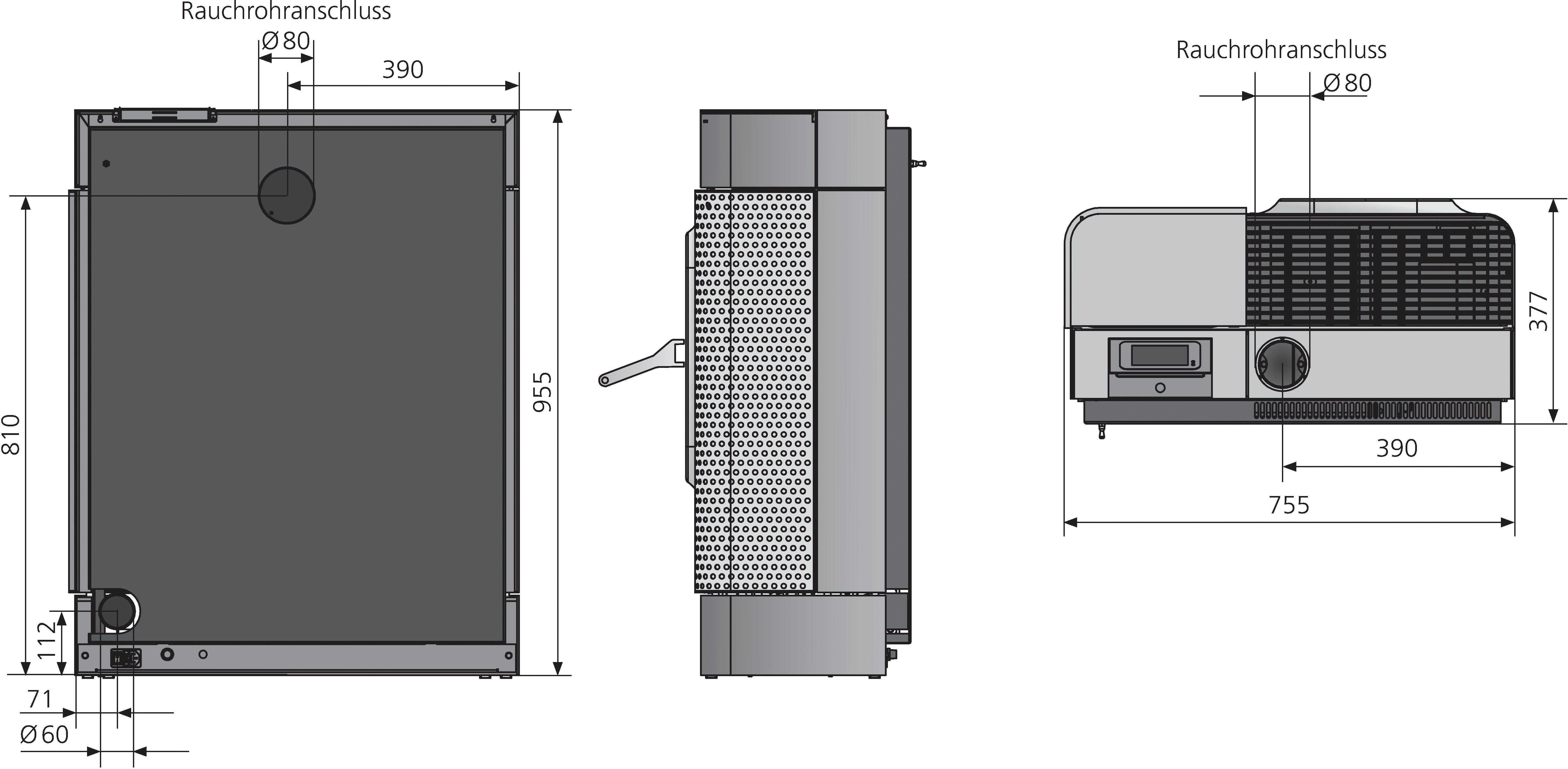 JUSTUS Pelletofen Canis XL, 8 kW, Zeitbrand