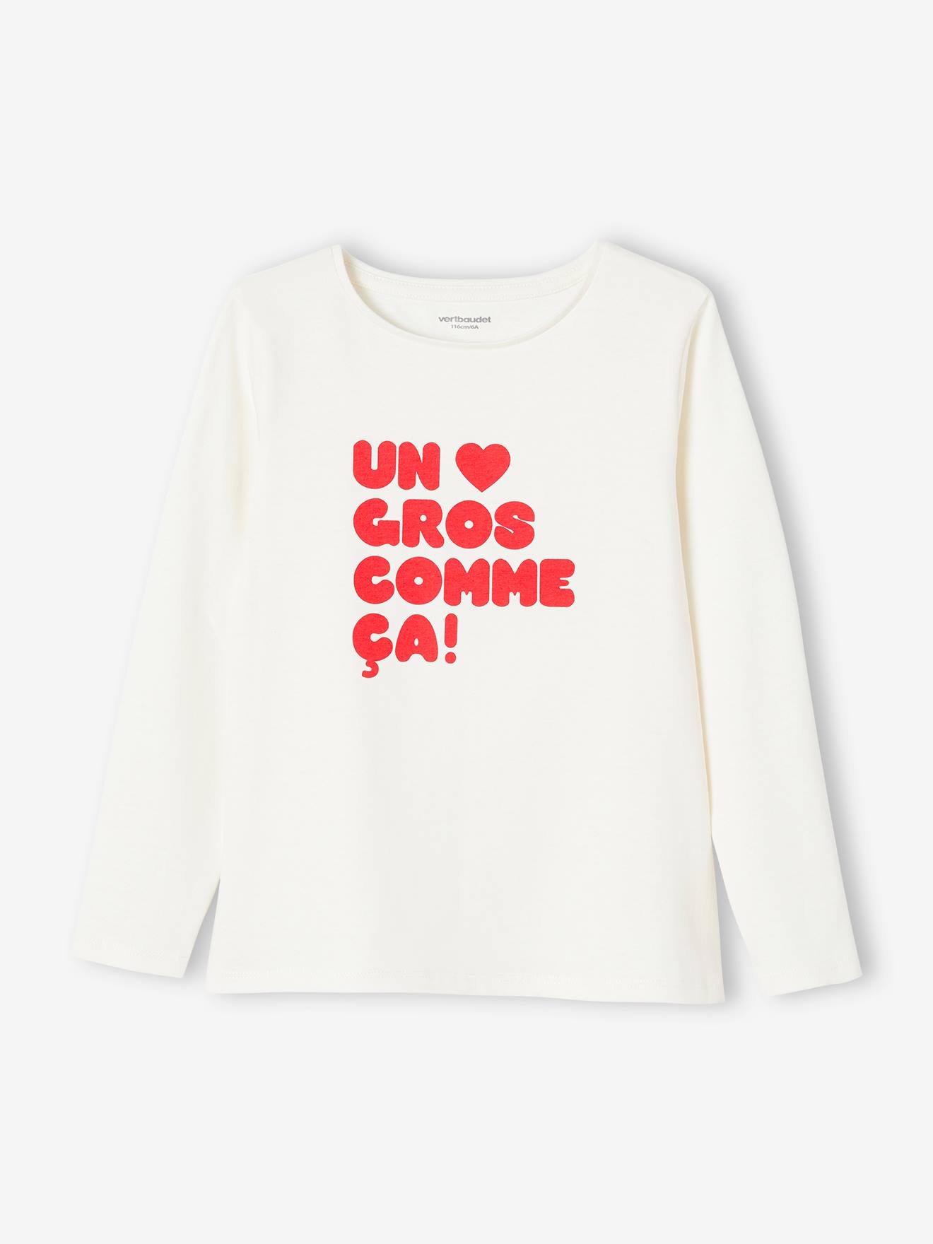 Tee-shirt à message Basics fille bronze