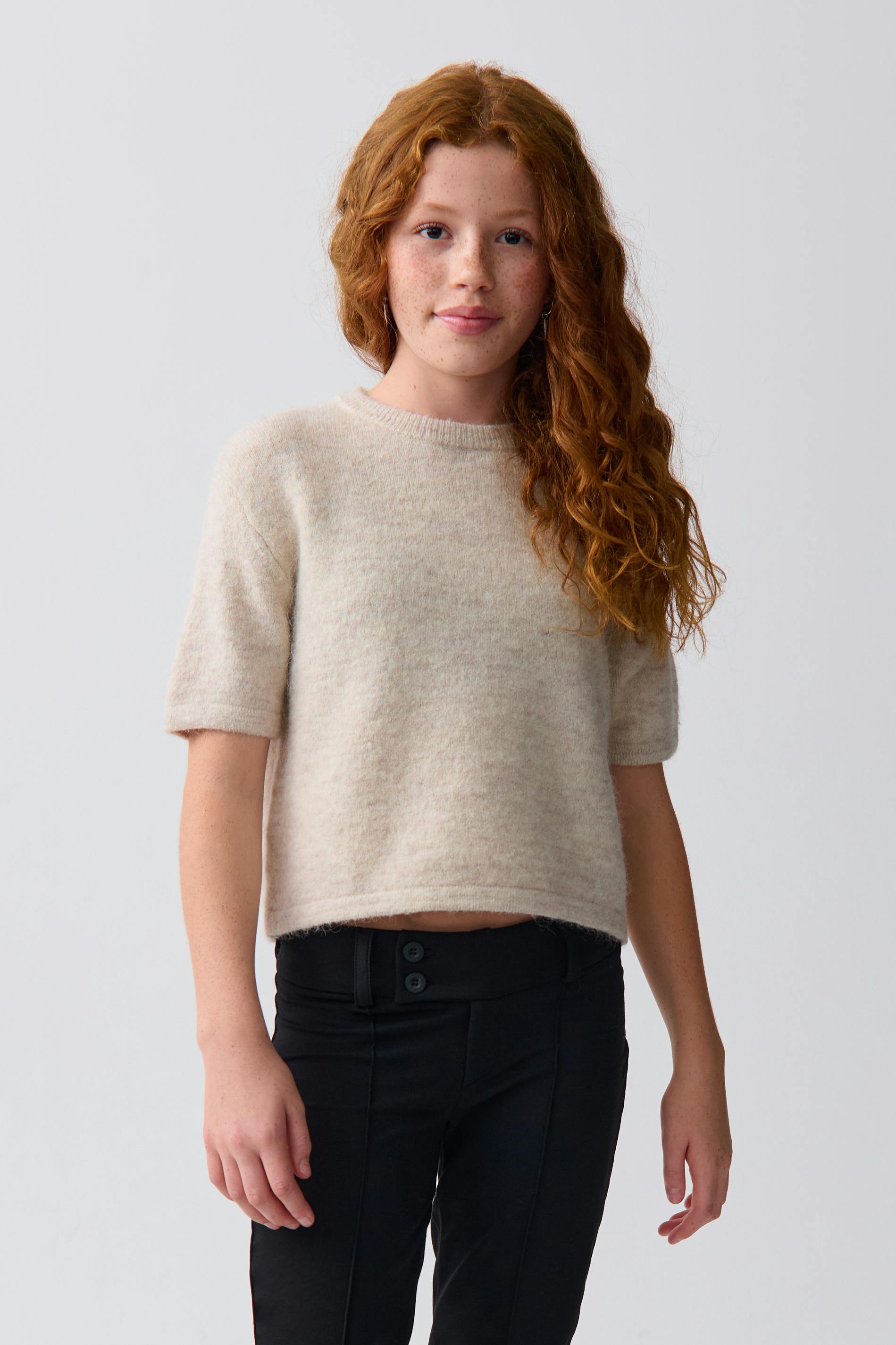 Y kn short sleeve top