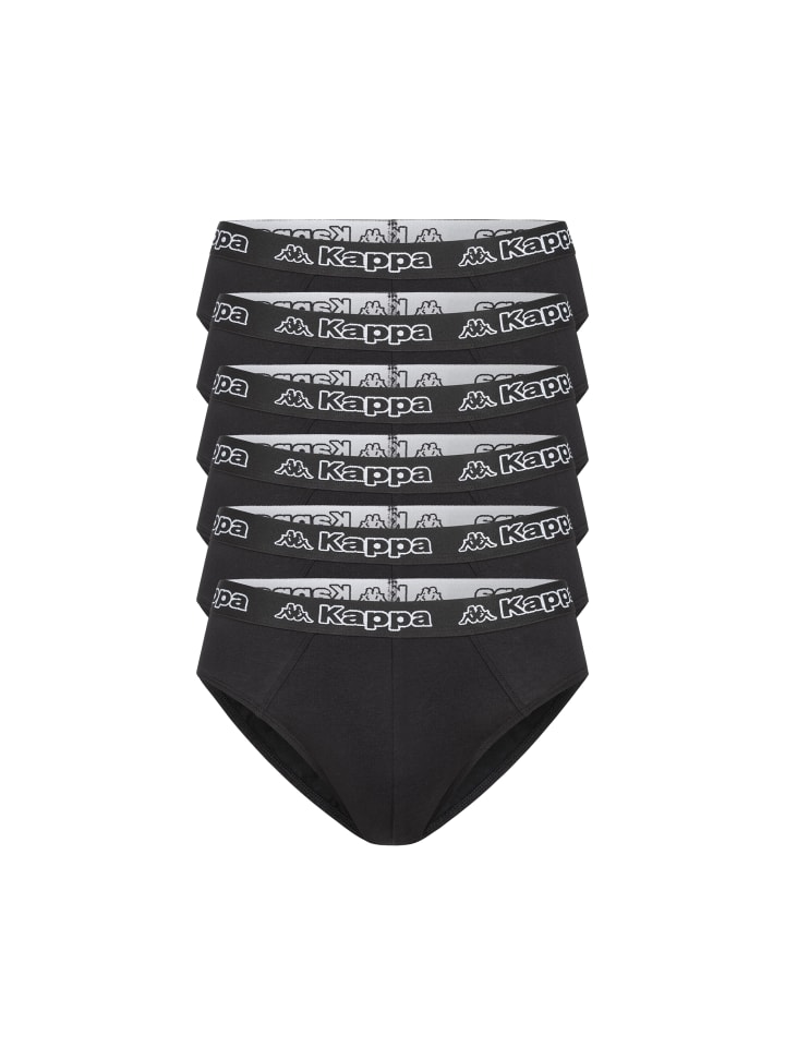 Kappa Kappa 6er Set Herren Slip in 6xSchwarz günstig kaufen