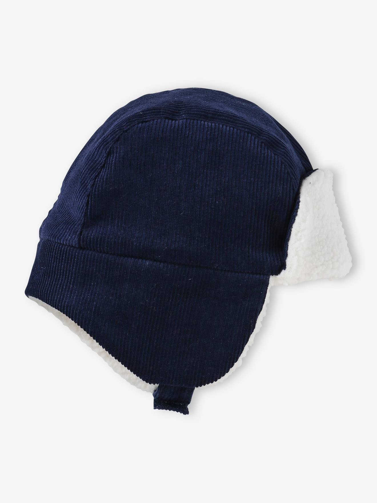 Vertbaudet Jungen Baby Fliegermütze mit Kuschelfutter - marine