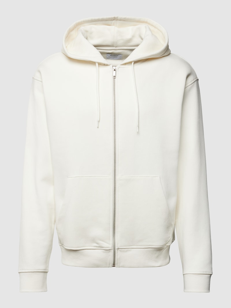 Sweatjacke mit Kapuze in offwhite