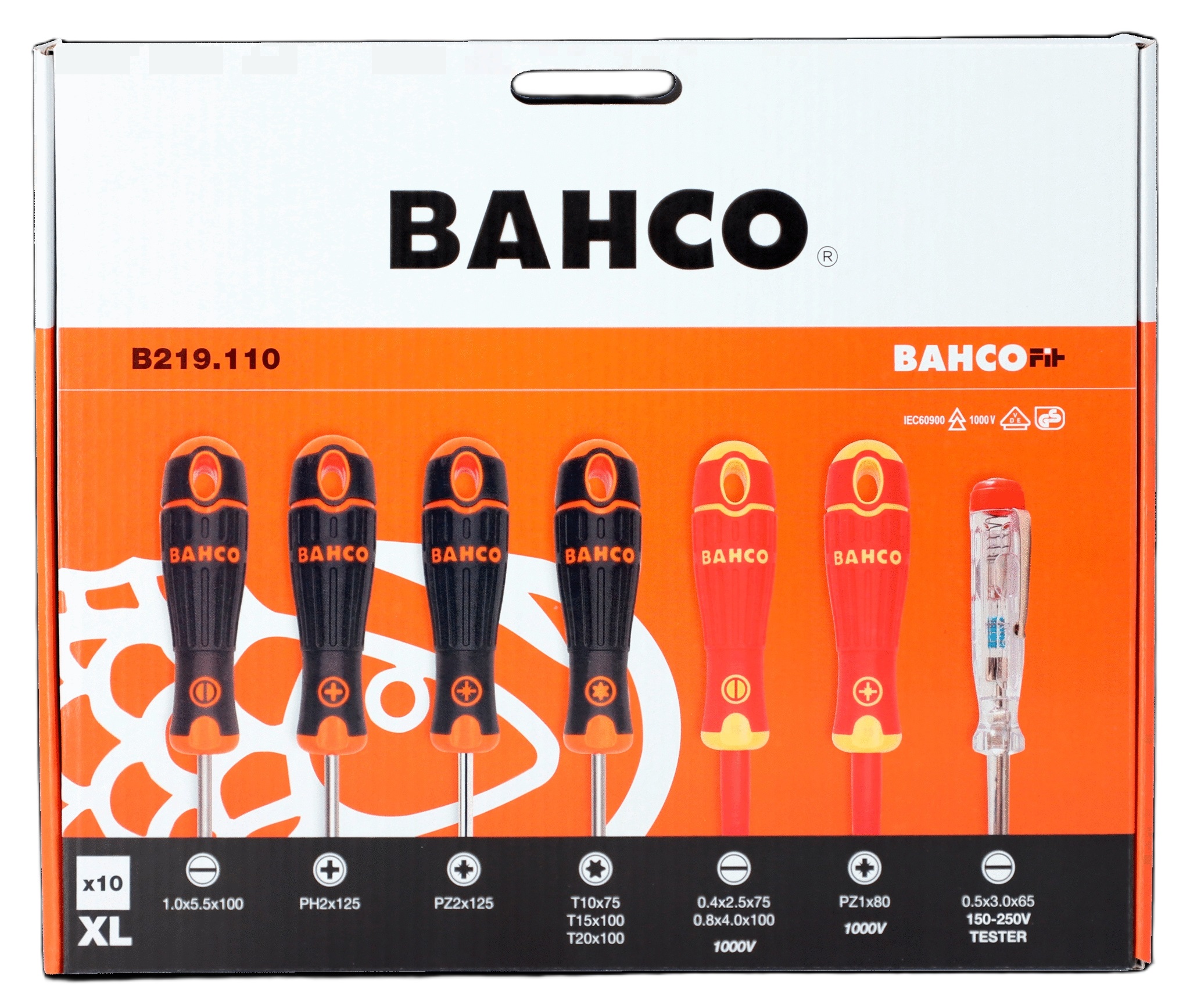 Bahco B219.110 BahcoFit set odvijača, 10 dijelova