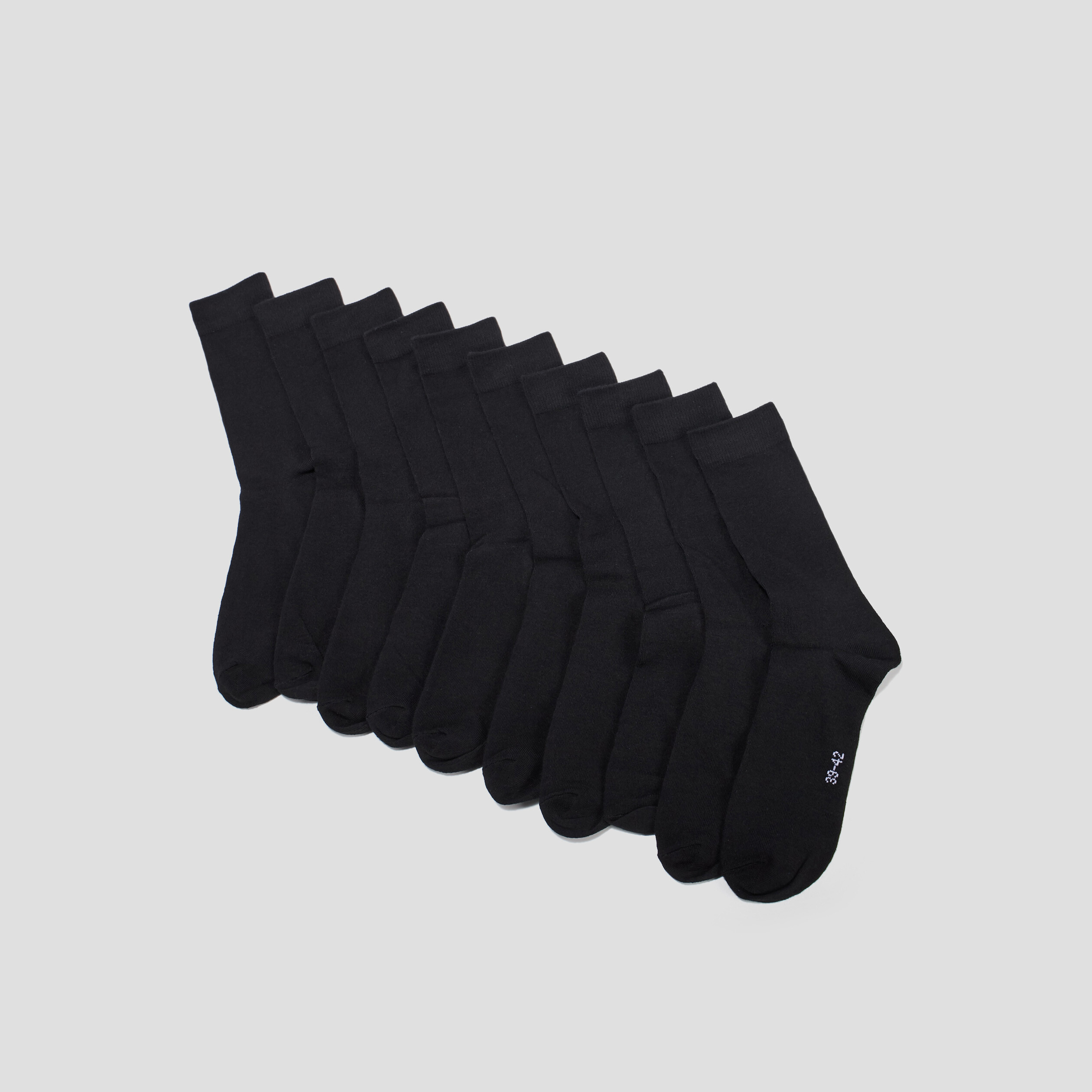 Lot 10 paires de chaussettes noir homme | La Halle