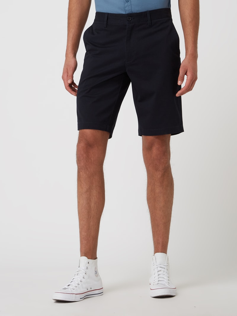 Chino-Shorts mit Stretch-Anteil Modell 'Leroy' in marineblau