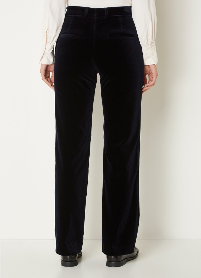 Pantaloni largi cu talie înaltă din catifea Eleonie de la Gerard Darel