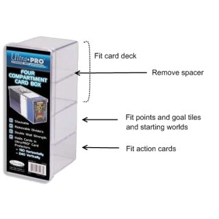 4-Compartment Card Box - Clear (Schutzbox)