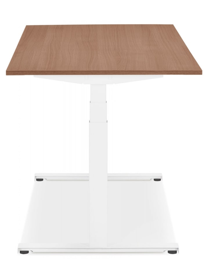 KADIMA DESIGN Elektrischer Sitz-Steh-Schreibtisch Holz Metall | Modern in Braun-Weiß günstig kaufen