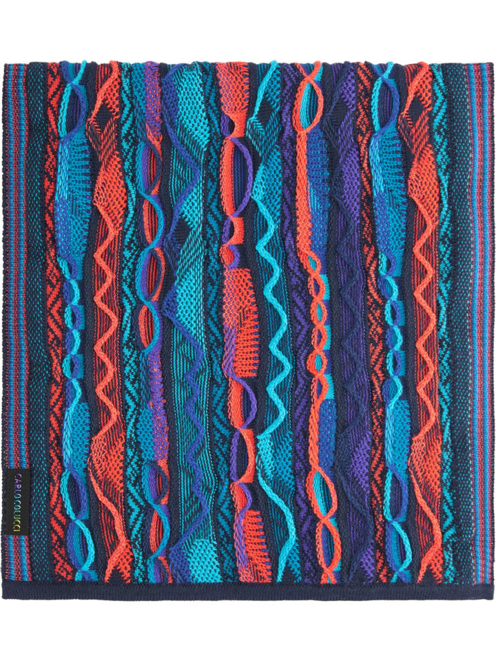 Carlo Colucci Strickschal Coral in Navy günstig kaufen onesize