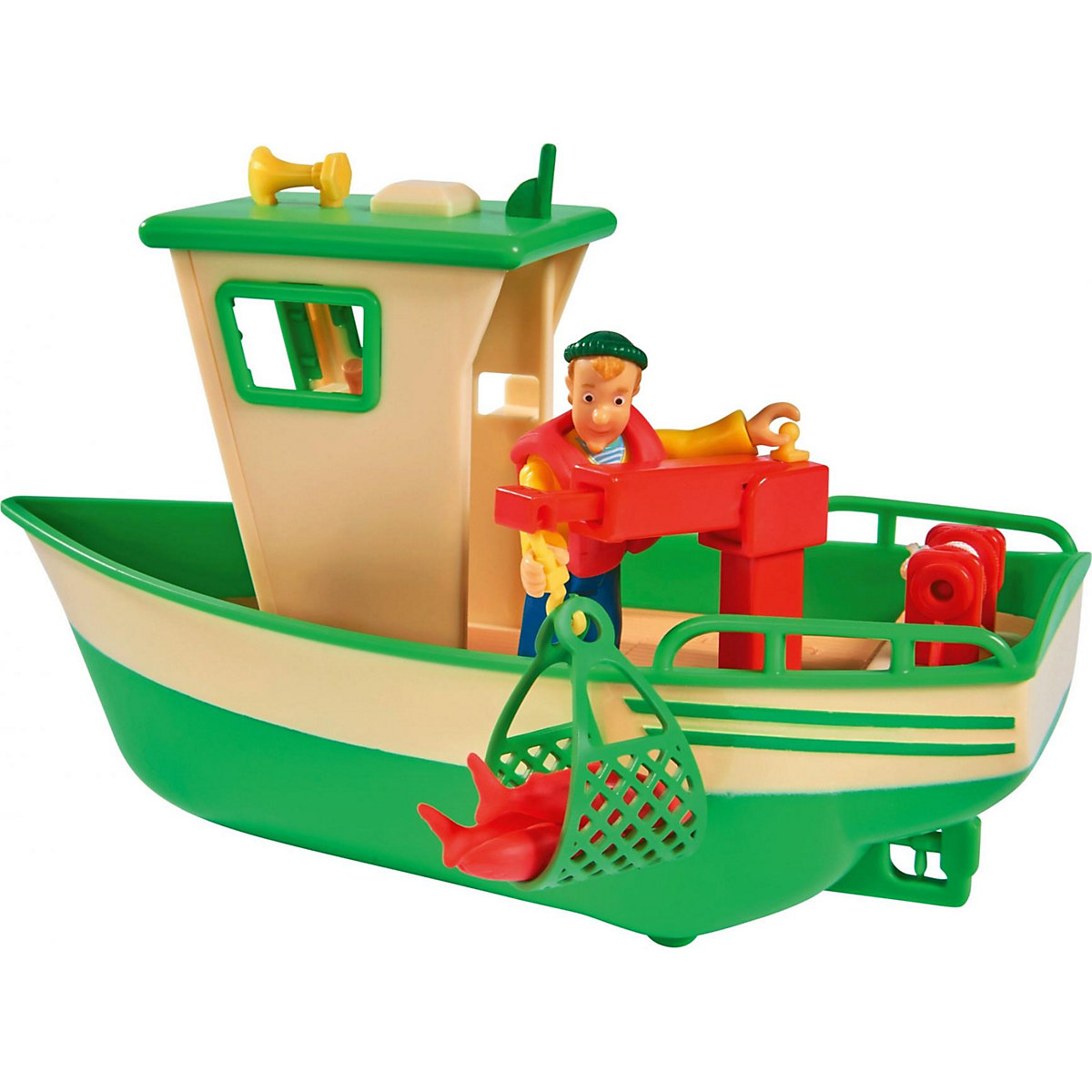 Sam Charlies Fischerboot mit Figur
