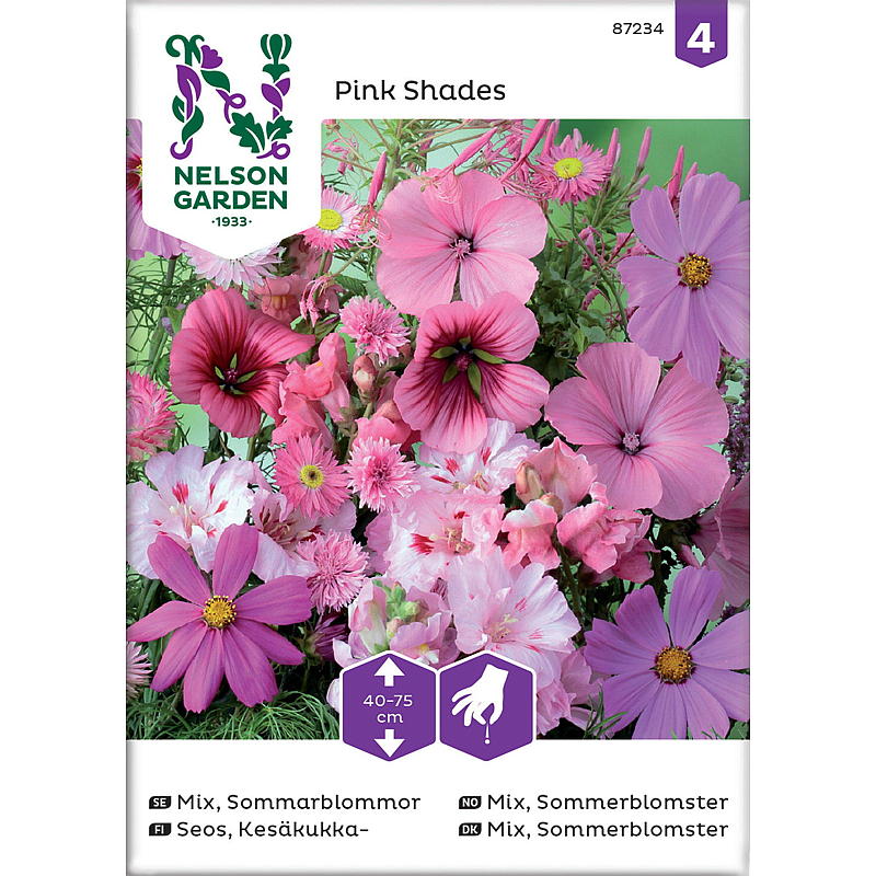Nelson garden Frø Mix Sommerblomster, rosa