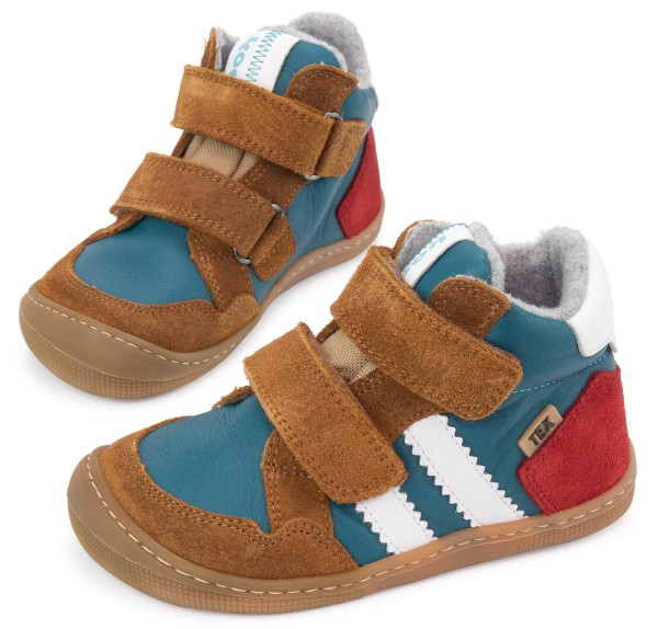 Koel bare+ ~ Kurt MidCut Klettschuh Winter + Tex ~ Petrol/Braun