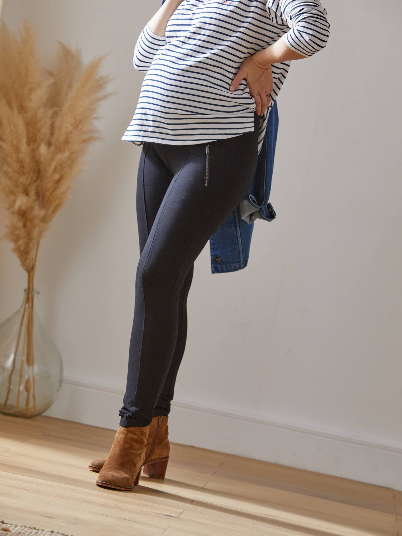 Vertbaudet Umstands-Leggings aus Stretch - schwarz