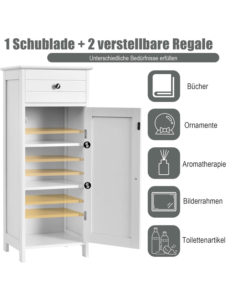 COSTWAY Badezimmerschrank in Weiß günstig kaufen onesize