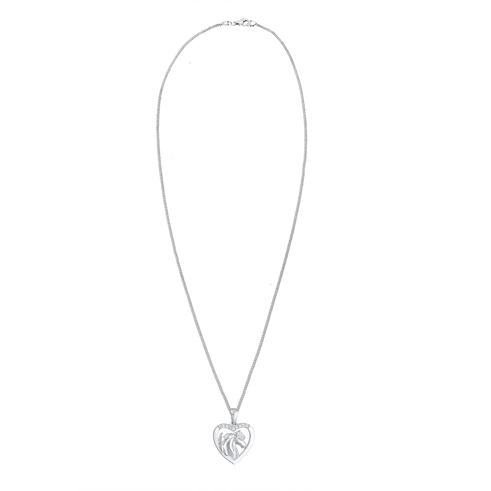 Nenalina Nenalina Collier Pferd Anhänger Kristalle 925 Silber collier