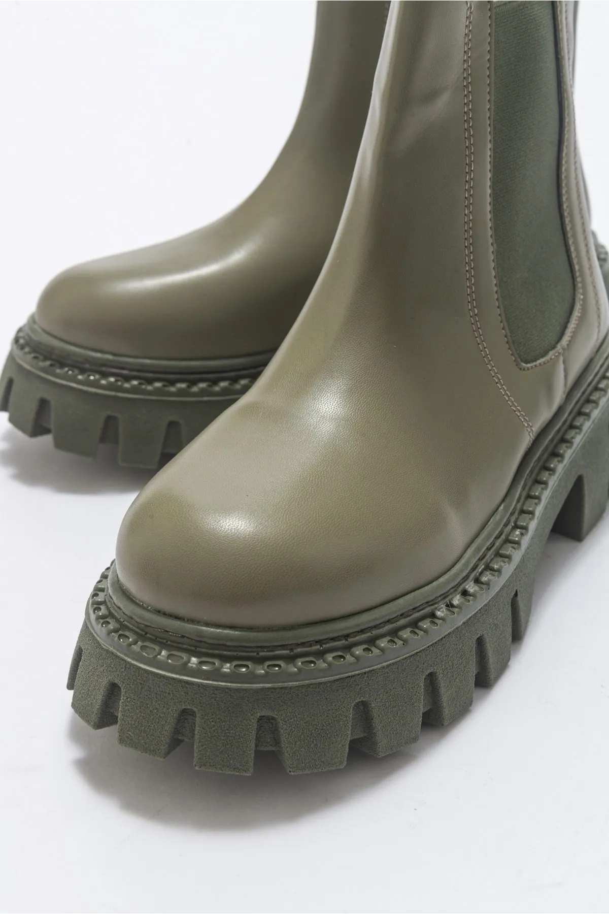LuviShoes  Chap Grüne Damenstiefel