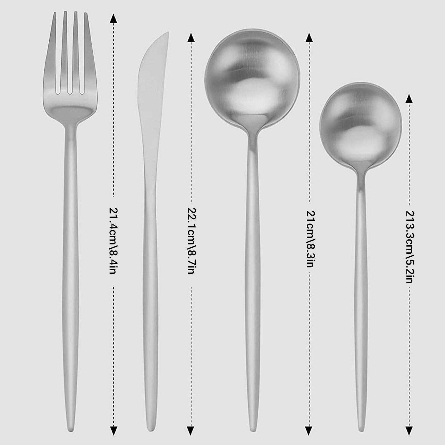 JOEAIS Besteck-Set 6 Personen 24 Teilig Edelstahl Besteckset, Essbesteck Set mit Messer Gabel Löffel Hochwertiges Edelstahlbesteck