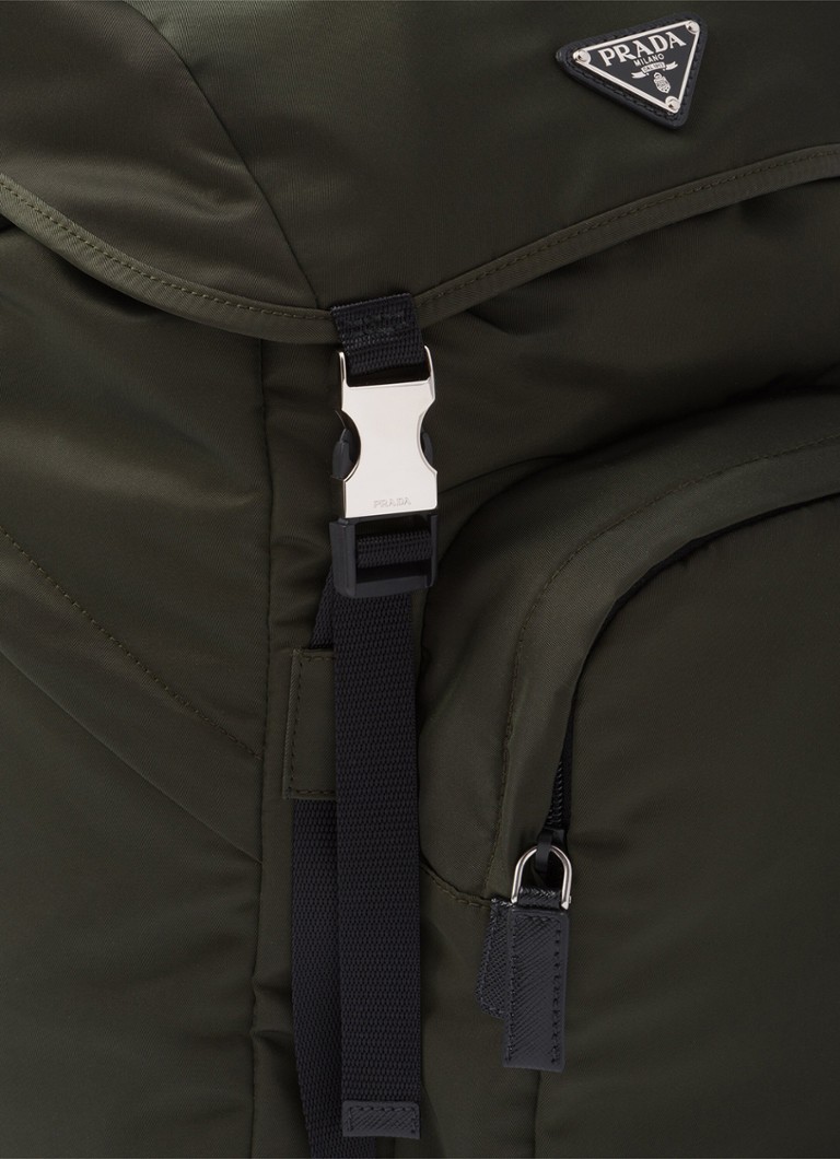 Rucsac Prada Re-Nylon cu detalii din piele de vițel