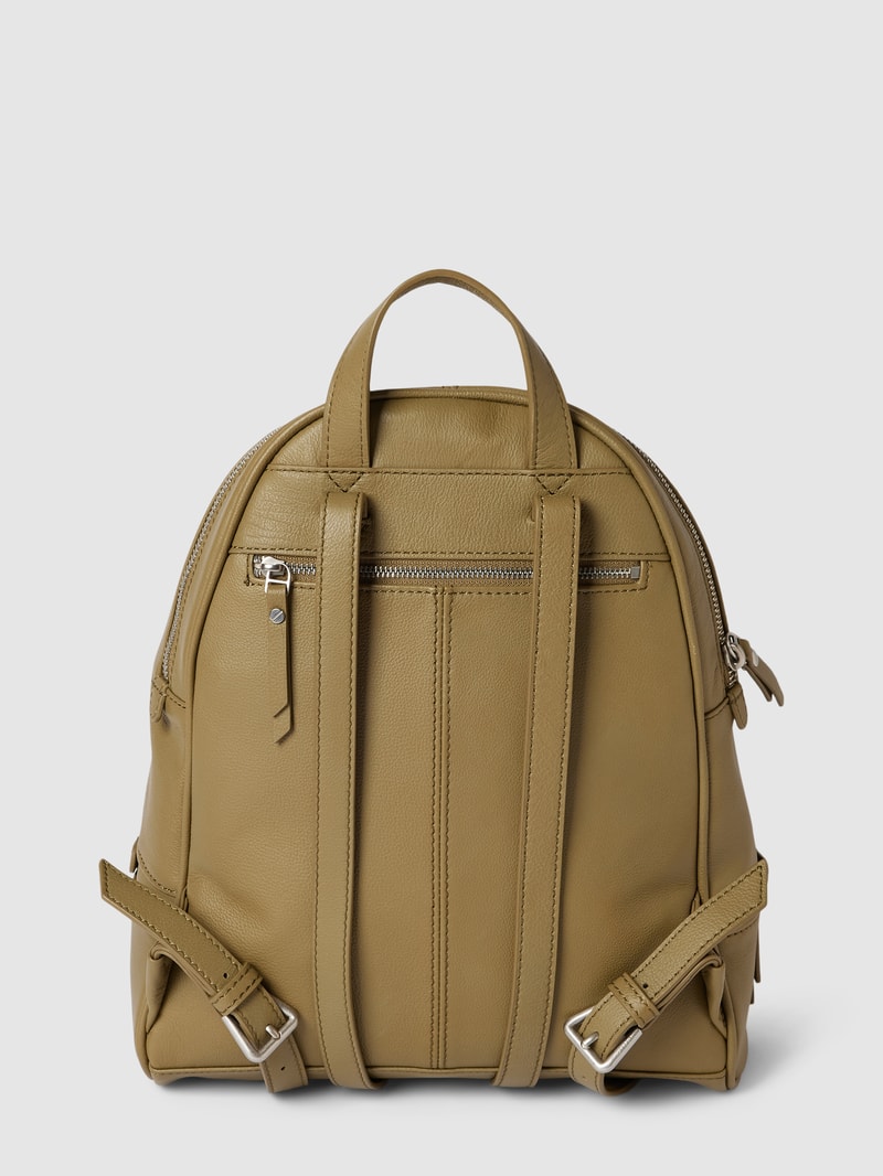 Rucksack mit Label-Details Modell 'Noos' in schlamm