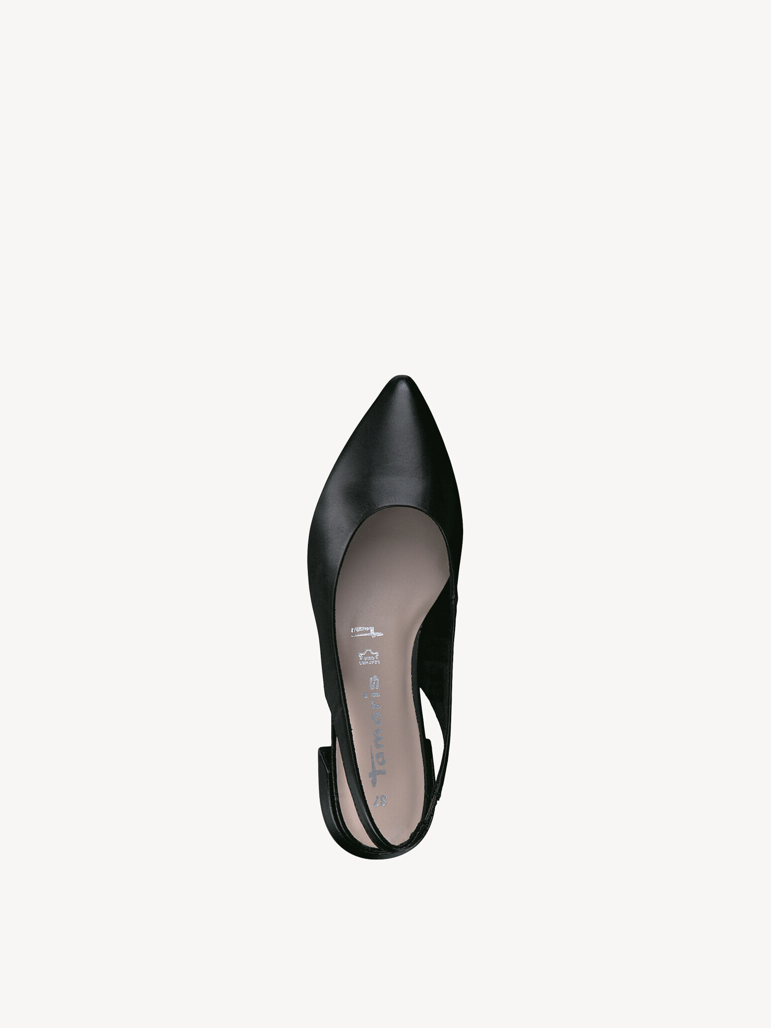Escarpin en cuir - noir