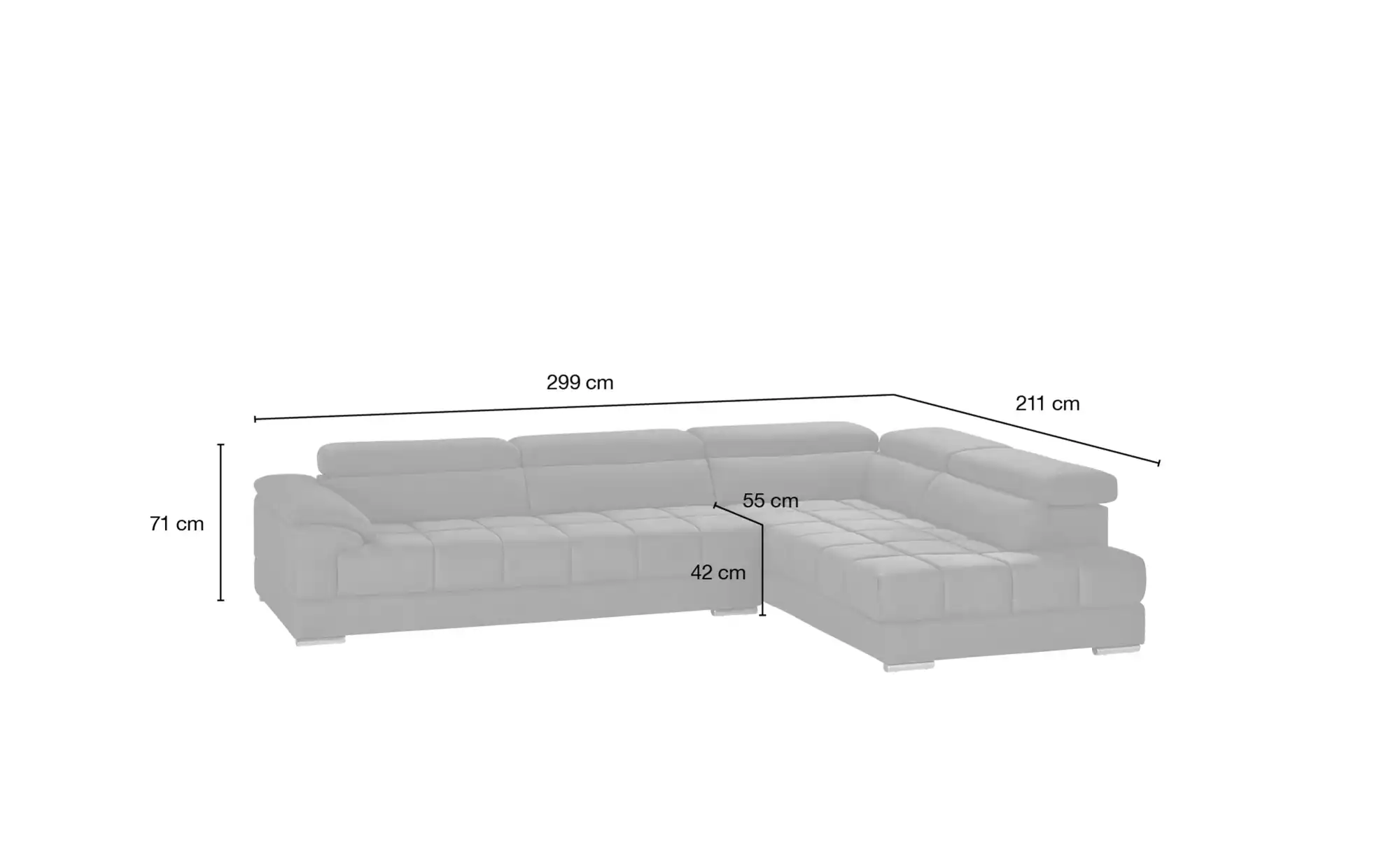 Primo Ecksofa Mikrofaser