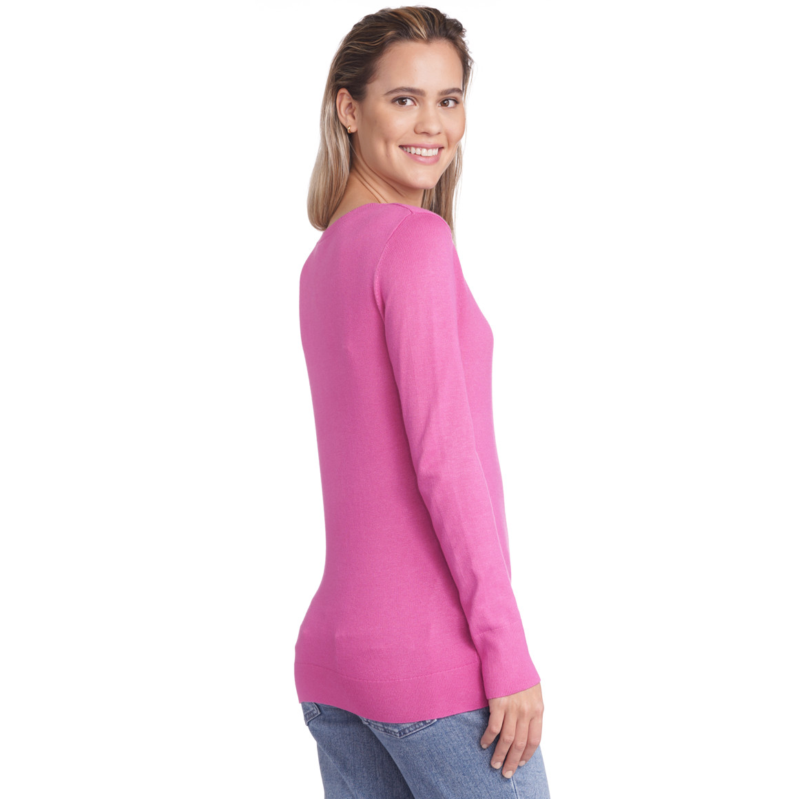 Damen Feinstrickpullover mit Rundhals