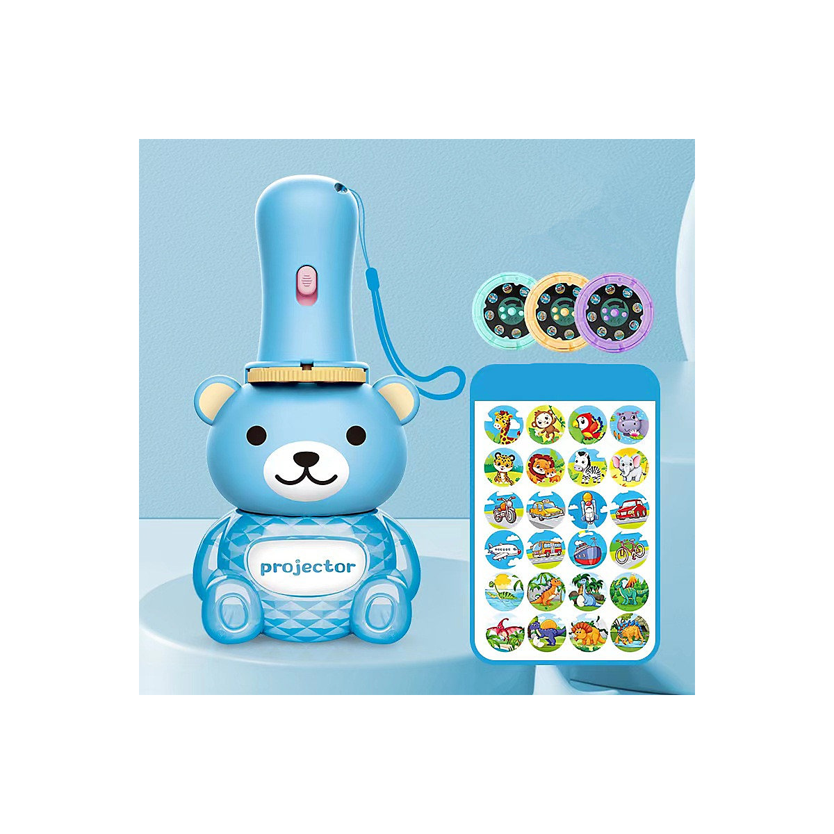 Kinder-Cartoon-Projektions-Taschenlampenspielzeug Multifunktionales Taschenlampen-Projektionsspielzeug für die Früherziehung von Kindern