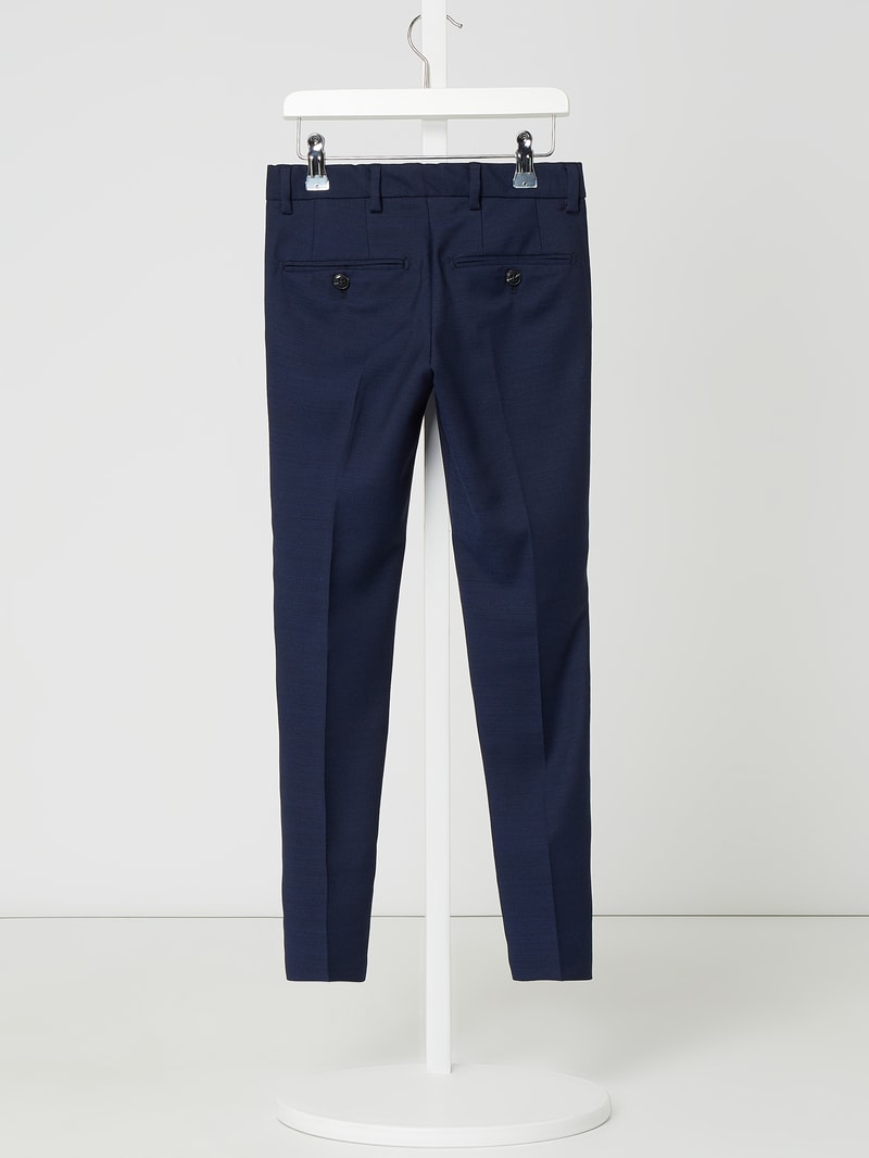 Regular Fit Anzughose mit Woll-Anteil Modell 'Solaris' in marineblau