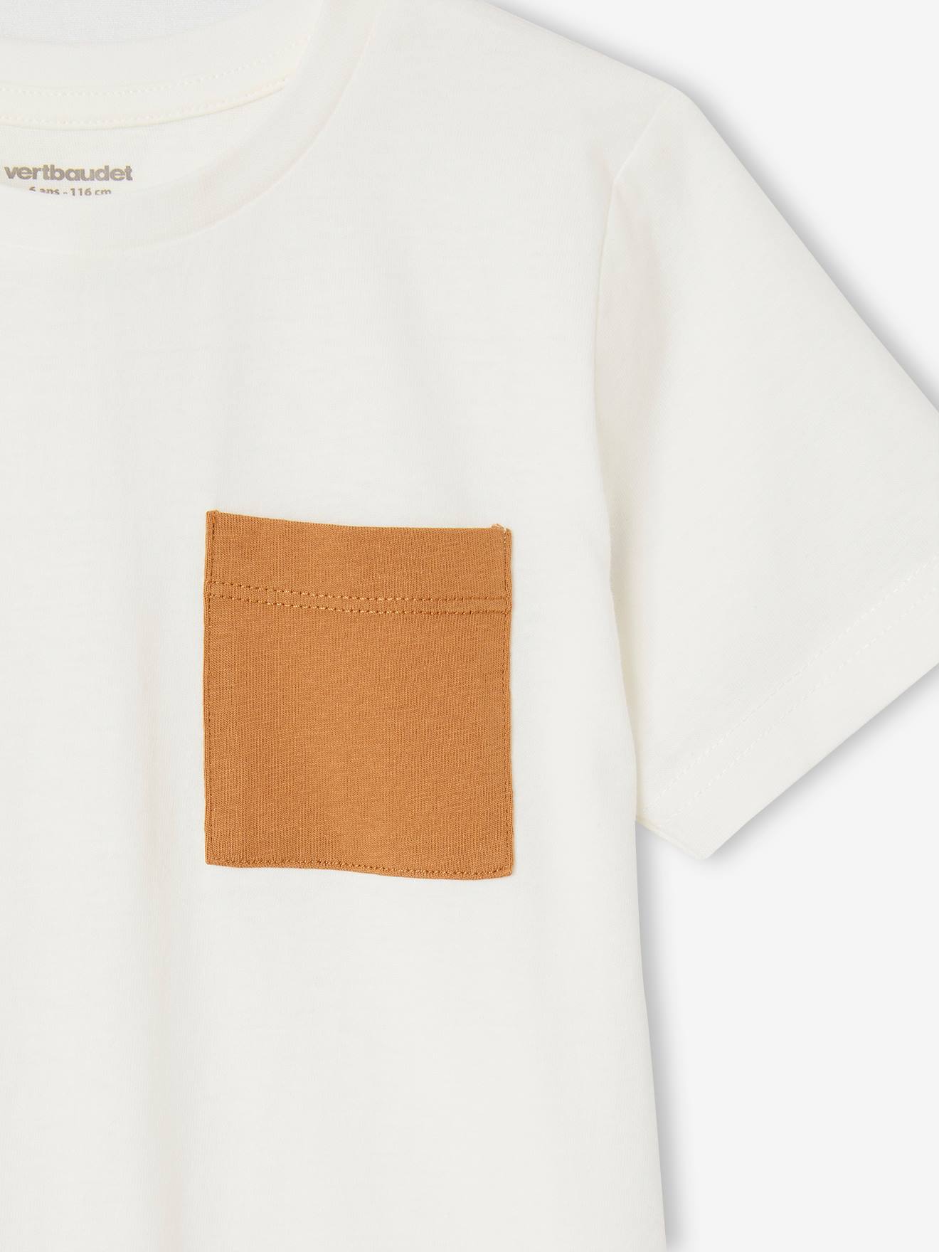 Vertbaudet 3er-Pack Jungen T-Shirts BASIC Oeko-Tex - cappuccino