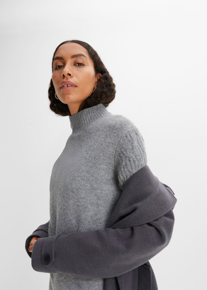Strickkleid mit Wollanteil