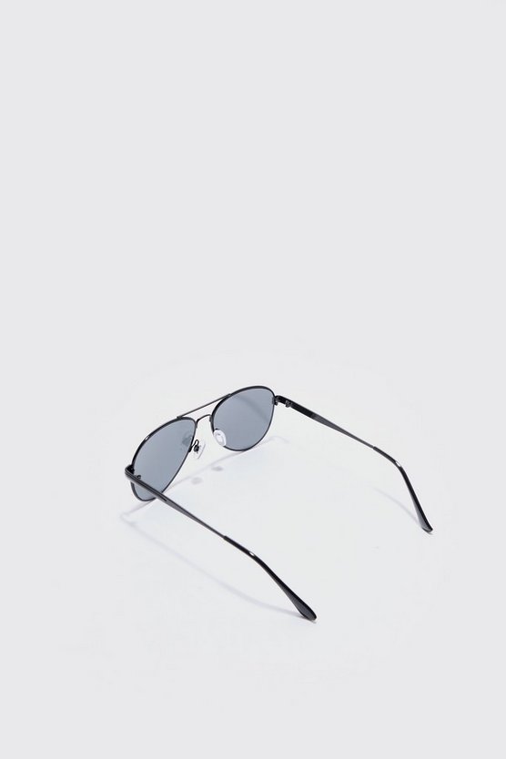Schwarze Metall Pilotenbrille