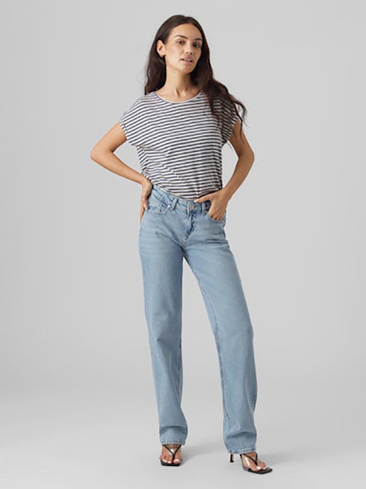 Vero Moda Shirt in Blau/ Weiß günstig kaufen