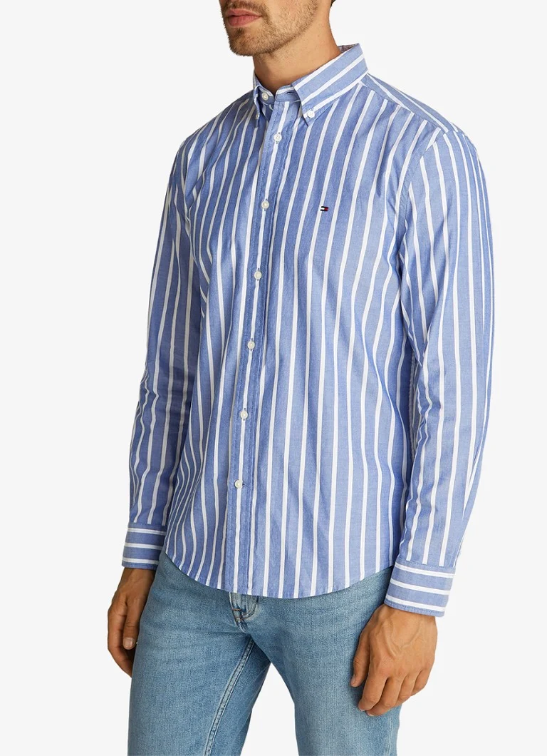 Tommy Hilfiger Flex majica regular fit s črtastim potiskom in logotipom