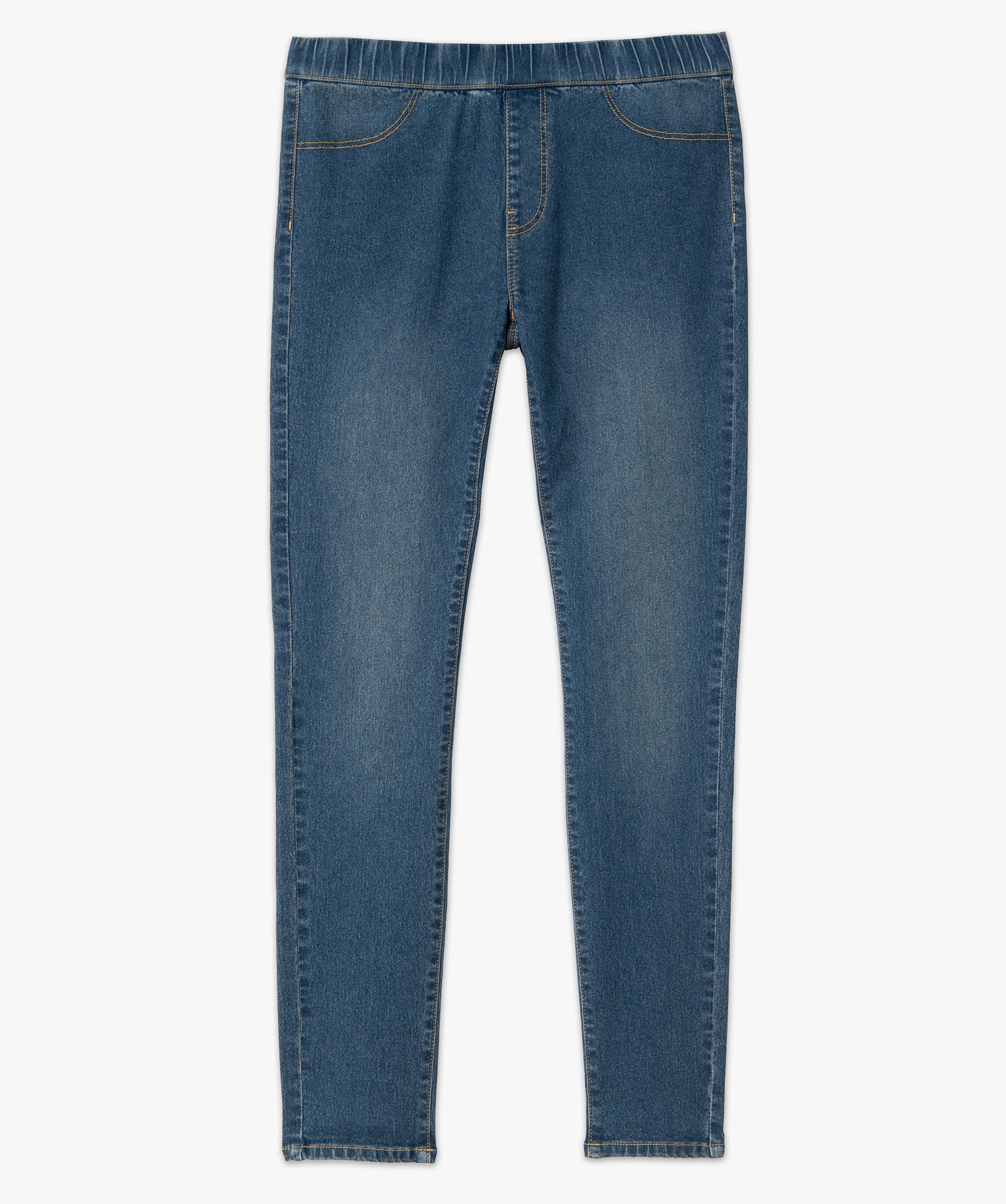 Jegging délavé avec taille élastique femme brut | GEMO