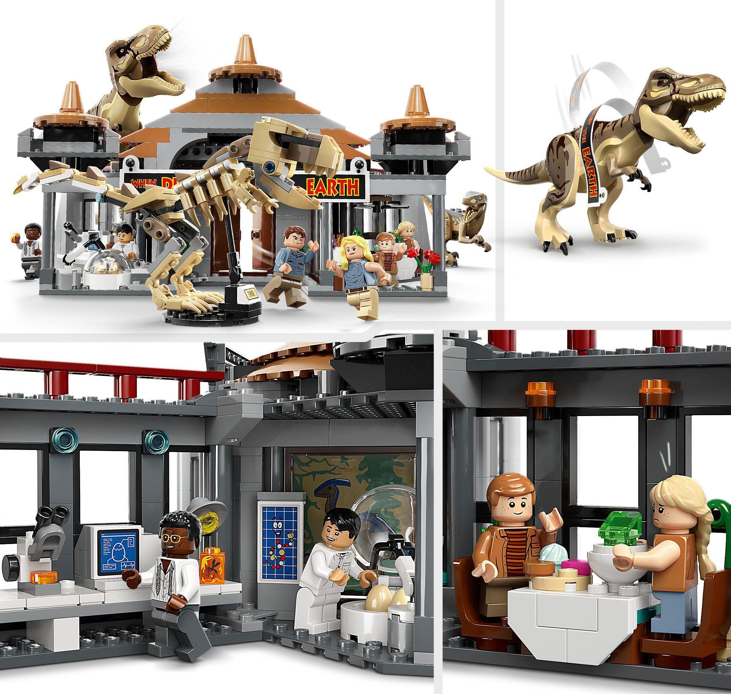 LEGO® Konstruktionsspielsteine Angriff des T. rex und des Raptors aufs Besucherzentrum (76961), (693 St), LEGO® Jurassic Park; Made in Europe