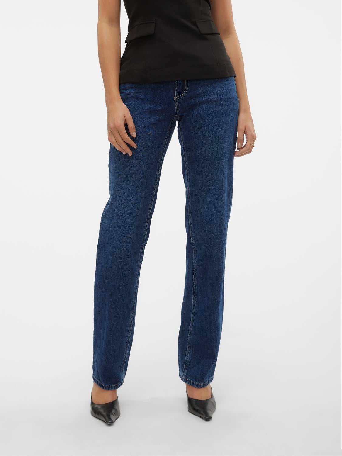 VMPAM Niedrige Taille Gerade geschnitten Jeans