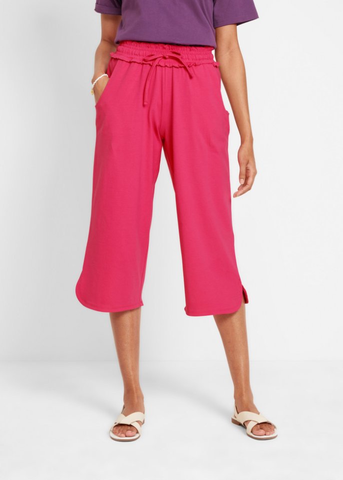 Weite Jersey-Culotte, 3/4-Länge mit Bequembund