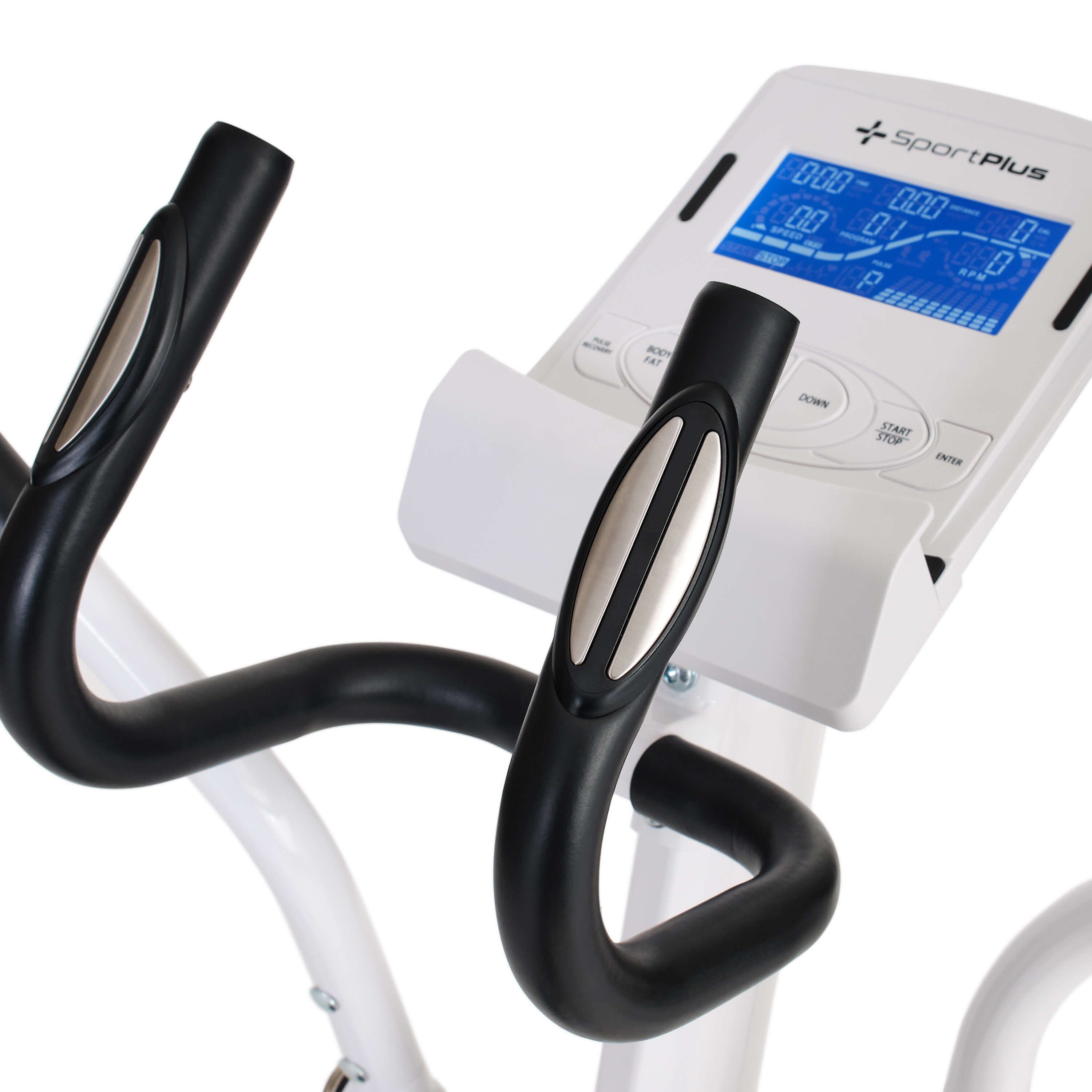 SportPlus Crosstrainer SP-ET-9600-W-iE, Crosstrainer, Ellipsentrainer, 17 kg Schwungmasse, 24 Widerstandsstufen, SP-ET-9600-W-iE