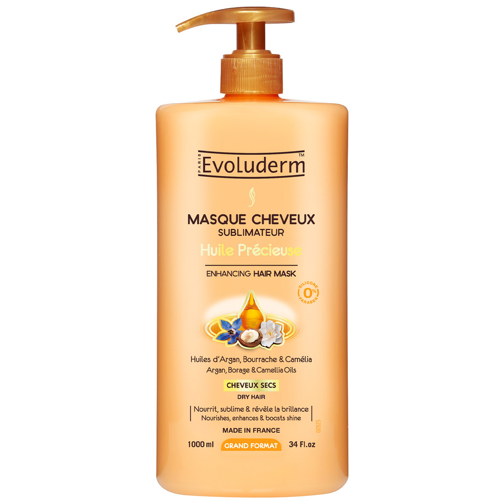 evoluderm Huile Précieuse Masque cheveux Sublimateur - 1000 ml