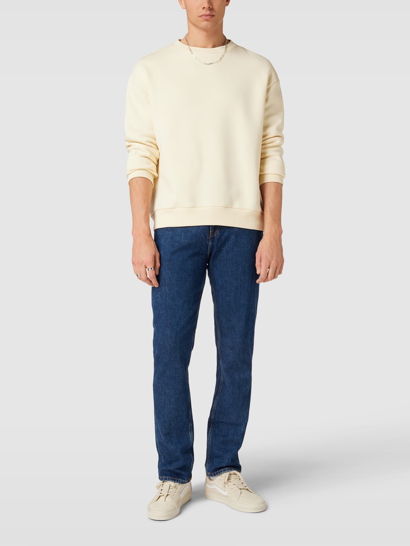 Straight Fit Jeans mit Label-Details Modell 'RYAN' in dunkelblau