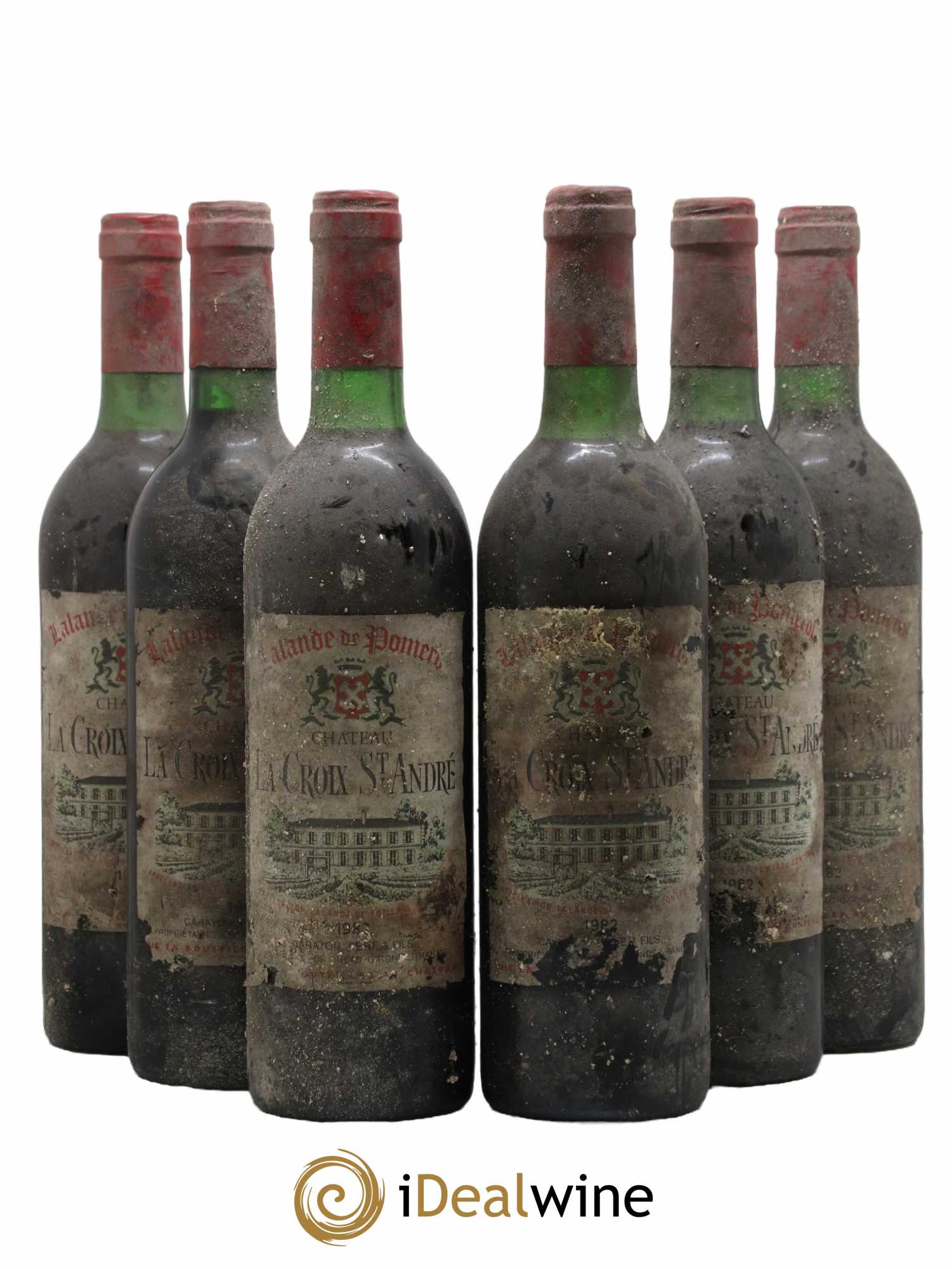 Château La Croix Saint André  1982 - Lot de 6 Bouteilles