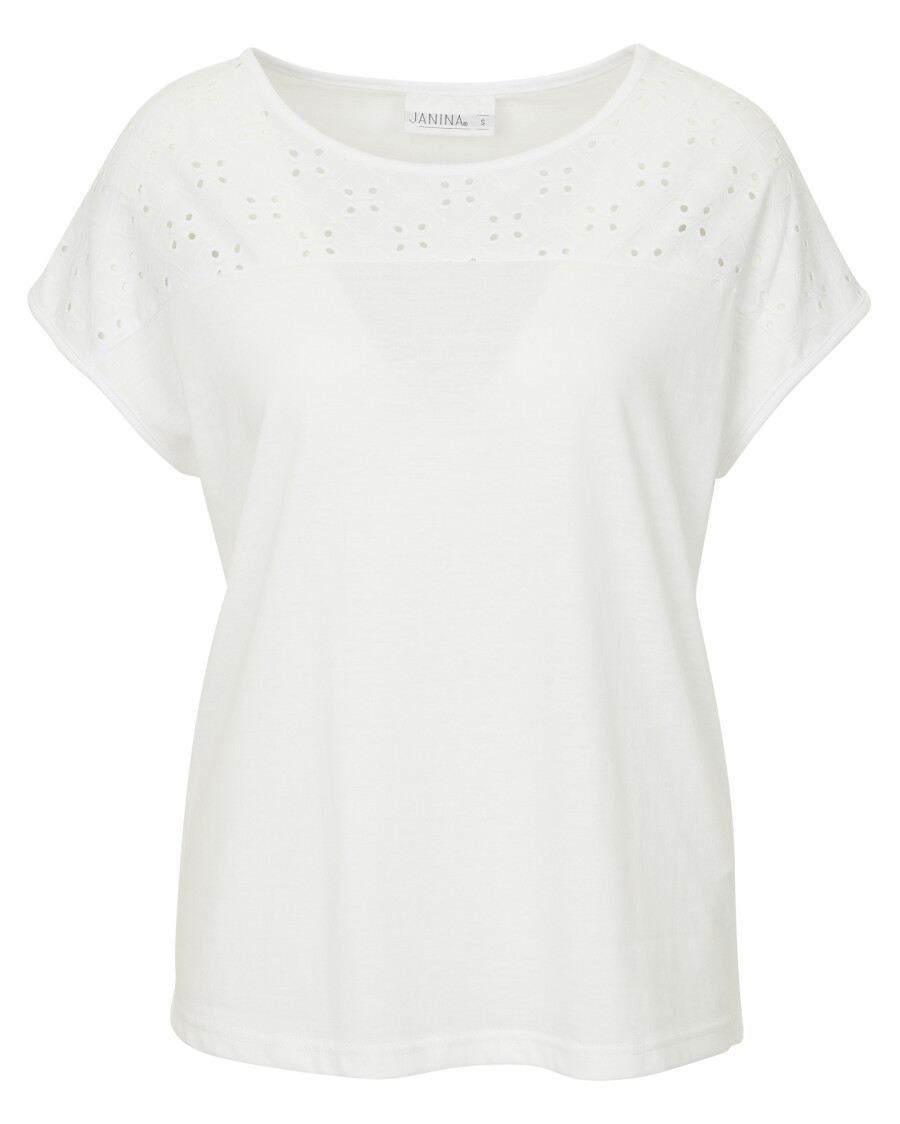 T-Shirt mit Spitzeneinsatz