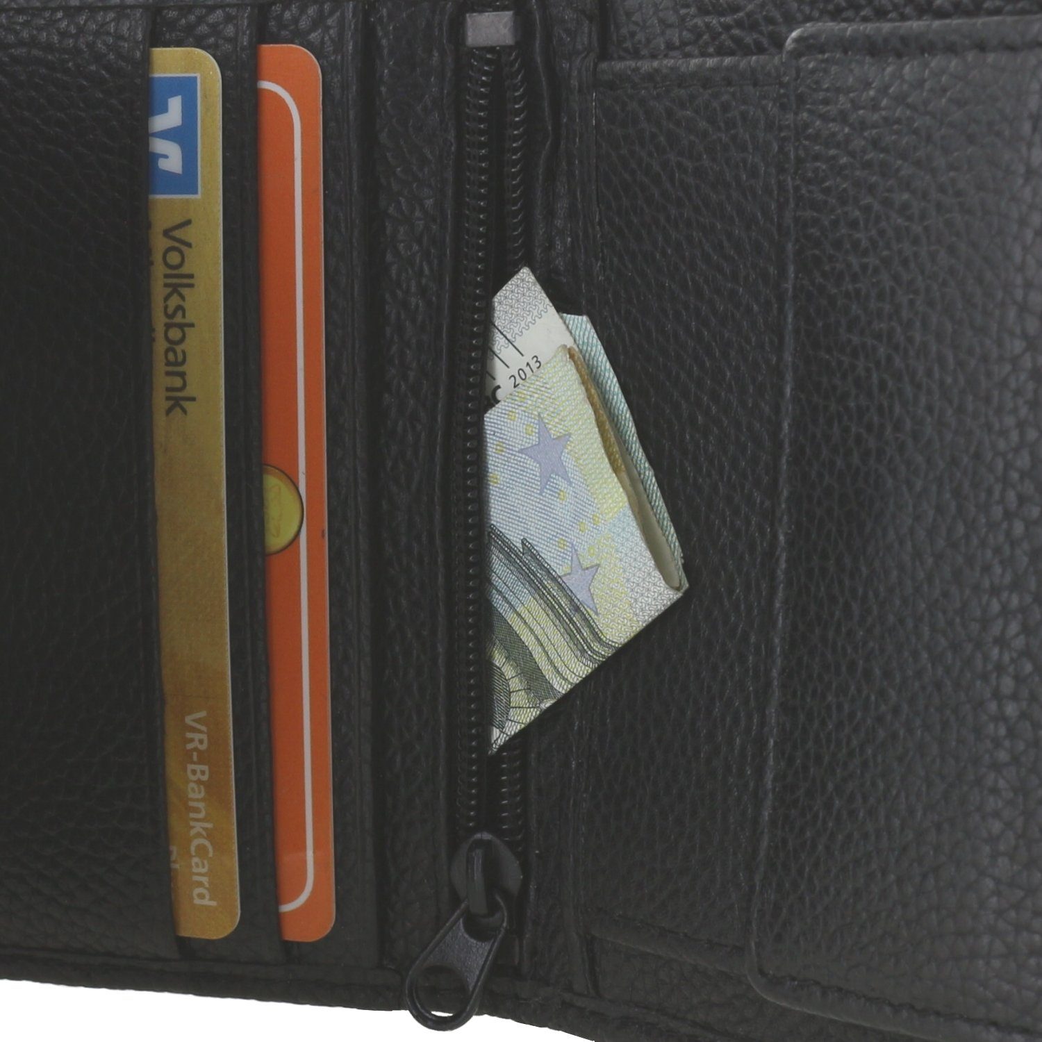 XiRRiX Mini Geldbörse XiRRiX Portemonnaie Damen klein - Herren Brieftasche mini aus Leder, Klein, Hochformat