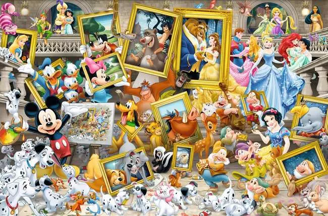 Puzzle 5000 Teile - Micky als Künstler