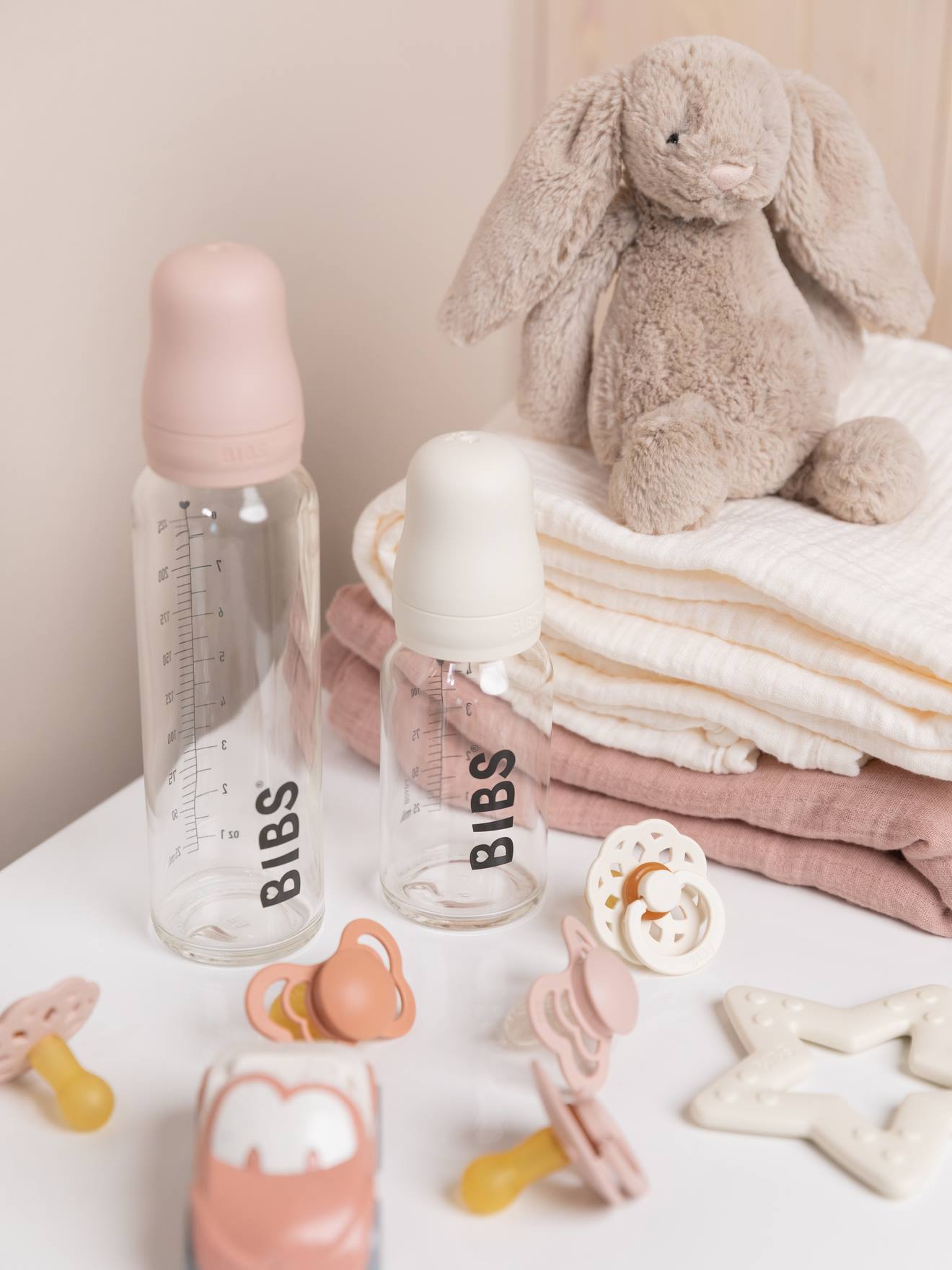 Bibs Babyflasche aus Glas BIBS, 225 ml - rosa