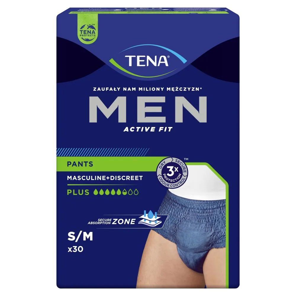 Tena Men Active Fit Pants Plus, absorberende underbukser til mænd, small/medium