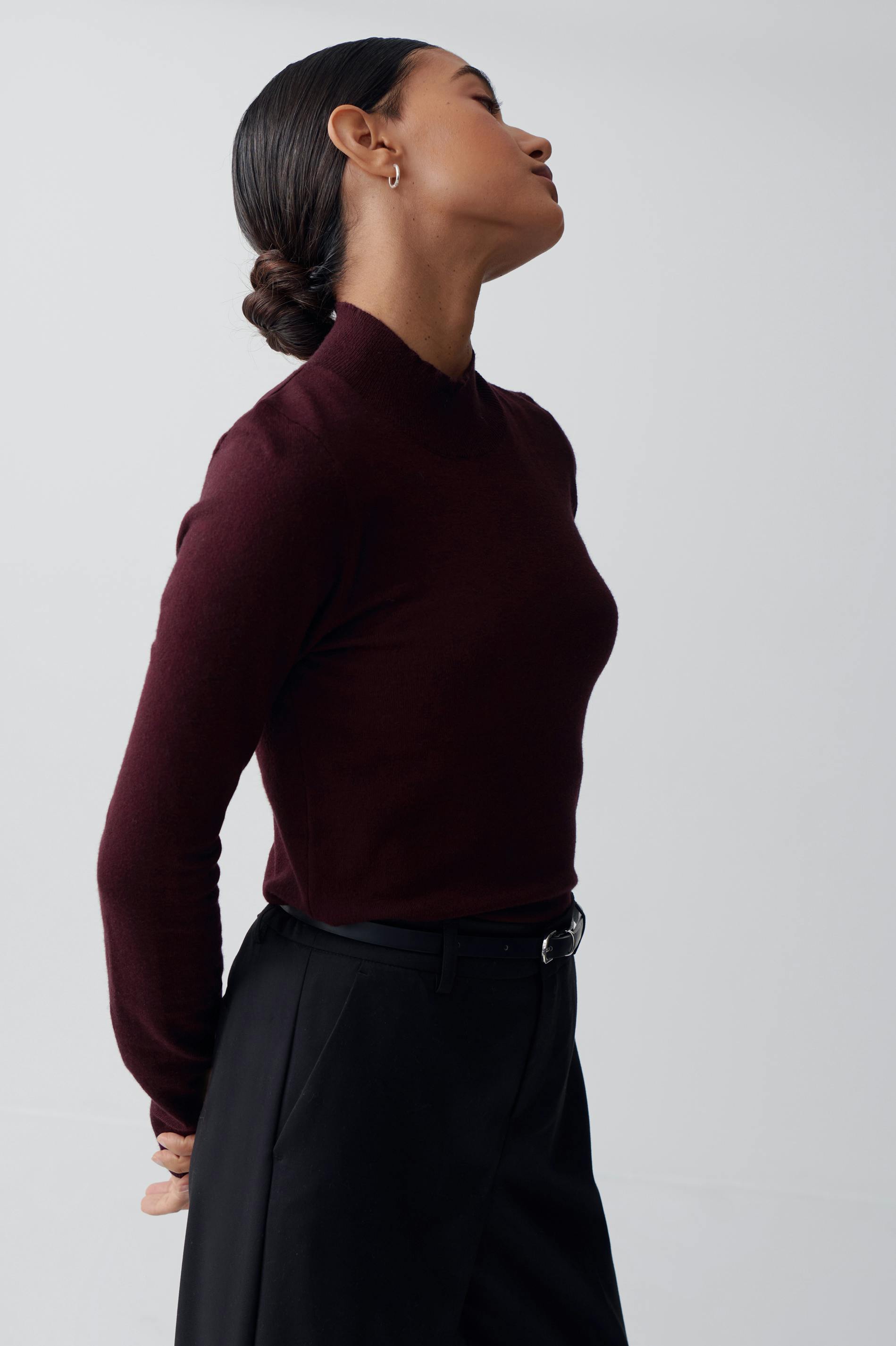 Knitted long sleeve top