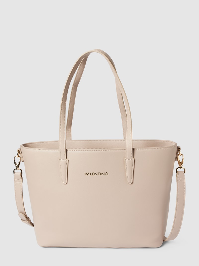 Shopper mit Label-Detail Modell 'ZERO' in beige