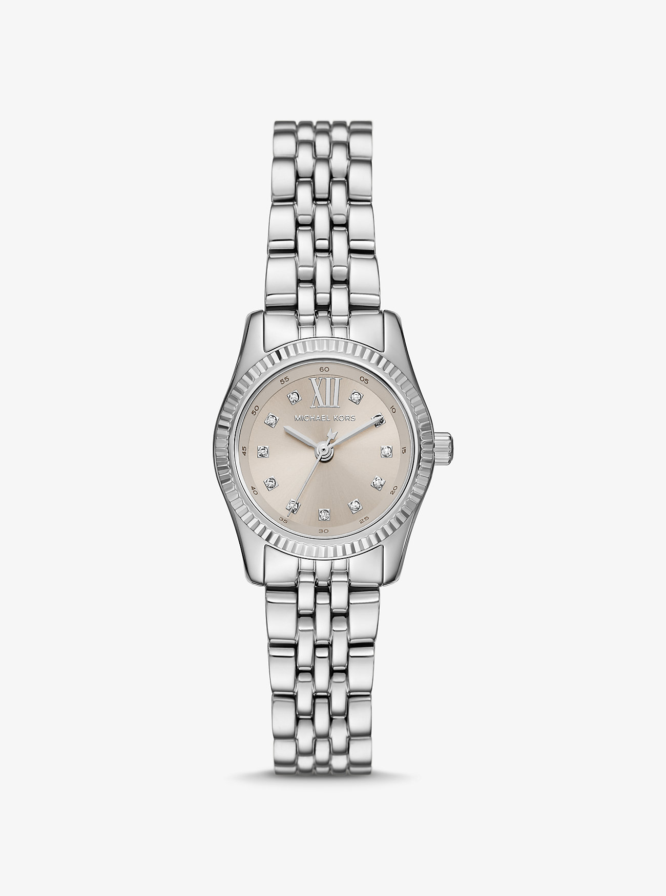 Petite Lexington Pavé Silver-Tone Watch - SØLV
