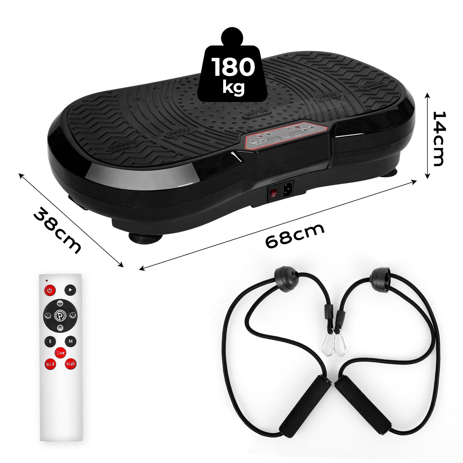 TLGREEN Vibrationsplatte, 120 Intensitätsstufen, (Ganzkörpertraining zu Hause, Body Shaping Muskel Bauen), mit Ultra leisem Motor Fernbedienung